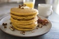 Pumpkin Pecan Pancakes with Bacon