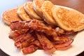 Pancakes and Bacon Royalty Free Stock Photo