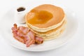 Pancakes, bacon and maple syrup