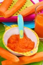 carrot puree for baby Royalty Free Stock Photo