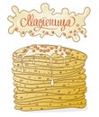 Pancakes with butter and caviar for Maslenitsa - Shrovetide