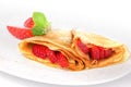 Pancakes. crepes with with strawberry