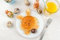 Pancakes for Easter breakfast Royalty Free Stock Photo