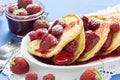 Pancakes with fresh Berries Royalty Free Stock Photo