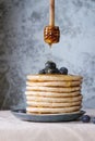 Pancakes with fresh berries Royalty Free Stock Photo