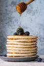 Pancakes with fresh berries Royalty Free Stock Photo