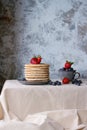 Pancakes with fresh berries Royalty Free Stock Photo