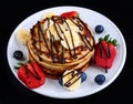 Pancakes with fresh Berries Royalty Free Stock Photo