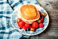 Pancakes with fresh summer berries