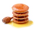 Pancakes in honey syrup Royalty Free Stock Photo