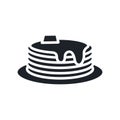 Pancakes icon. Vector isolated bakery and pastry silhouettes