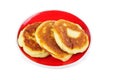 Pancakes isolated on white background Royalty Free Stock Photo