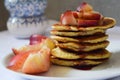 Pancakes of oatmeal, diet and healthy food