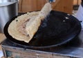 Pancakes - Palachinka, Palatschinke or palacsinta is a thin crepe - variety of pancake. Palatschinke are thin pancakes similar to Royalty Free Stock Photo