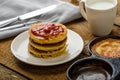 Pancakes in retro style Royalty Free Stock Photo