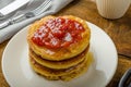 Pancakes in retro style Royalty Free Stock Photo