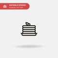 Pancakes Simple vector icon. Illustration symbol design template for web mobile UI element. Perfect color modern