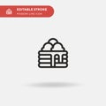 Pancakes Simple vector icon. Illustration symbol design template for web mobile UI element. Perfect color modern