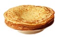 Pancakes, slapjack, flapjack isolated on white background