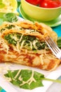 Pancakes with spinach