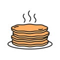 Pancakes stack color icon