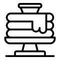 Pancakes stack icon, outline style