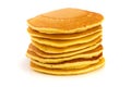 Pancakes stack isolated on white background closeup Royalty Free Stock Photo