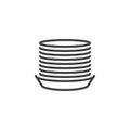 Pancakes stack line icon