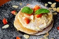 Pancakes with strawberry. Good looked and very tasty Royalty Free Stock Photo