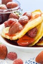 Pancakes with Strawberry Royalty Free Stock Photo