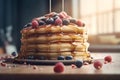 Pancakes sweet berries. Generate Ai