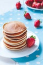 Pancakes traditional homemade sweet dessert with
