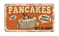 Pancakes vintage rusty metal sign Royalty Free Stock Photo