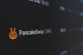 PancakeSwap on cryptocurrency exchange market . A cryptocurrency is a digital or virtual currency that uses cryptography for