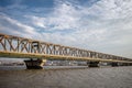 Pancevo bridge in Belgrade Royalty Free Stock Photo