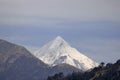 Panchchuli range a group of five snow-capped Himalayan peaks lying at the end of the eastern Kumaon region Royalty Free Stock Photo