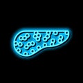 pancreas human neon glow icon illustration