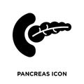 Pancreas icon vector isolated on white background, logo concept