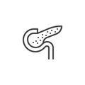 Pancreas line icon