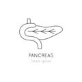 Pancreas line icon Royalty Free Stock Photo
