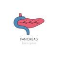 Pancreas line icon Royalty Free Stock Photo