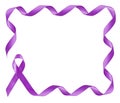 Pancreatic Cancer Awareness Purple Ribbon frame