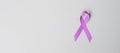 Pancreatic Cancer, world Alzheimer, epilepsy, lupus and domestic violence day Awareness month, Woman holding purple Ribbon for Royalty Free Stock Photo