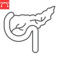 Pancreatitis line icon