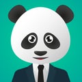 Panda avatar wearing suit Royalty Free Stock Photo