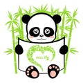 Panda in the bamboo forest