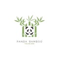 panda bamboo logo icon template design for brand or company and other Royalty Free Stock Photo