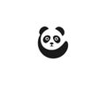 Panda bear animal logo design Royalty Free Stock Photo