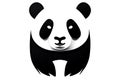 Panda bear with a black and white face Royalty Free Stock Photo
