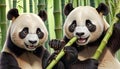 Panda bear caricature children book learning animal